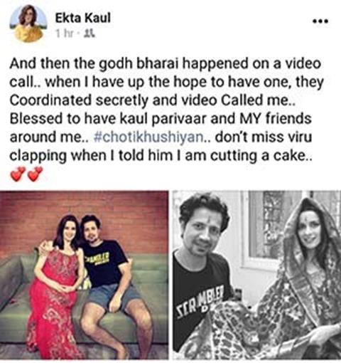 Ekta Kaul's Facebook Post