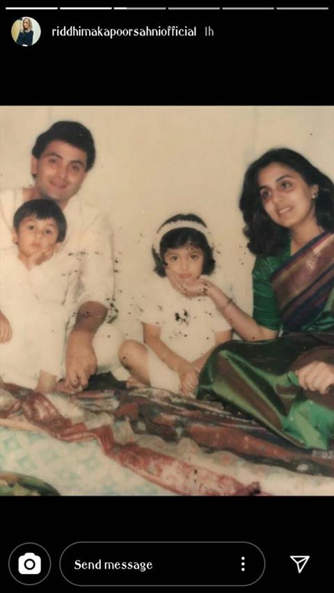 Riddhima Kapoor Rishi Kapoor Neetu Kapoor Ranbir Kapoor