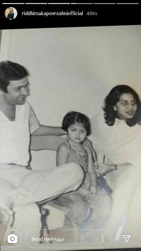 Riddhima Kapoor Rishi Kapoor Neetu Kapoor Ranbir Kapoor