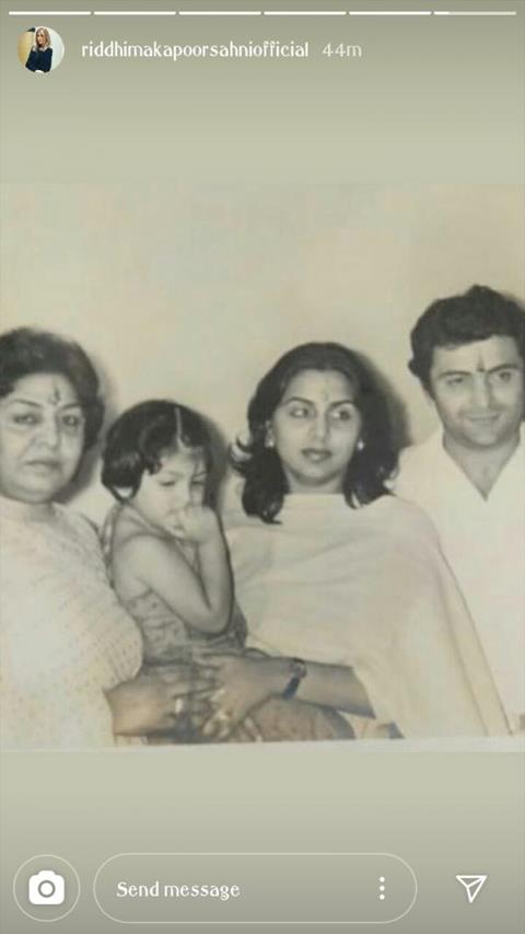 Riddhima Kapoor Rishi Kapoor Neetu Kapoor Ranbir Kapoor