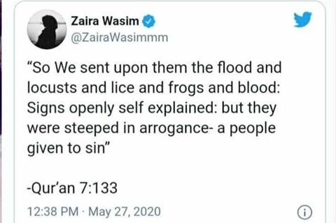 Zaira Wasim twitter