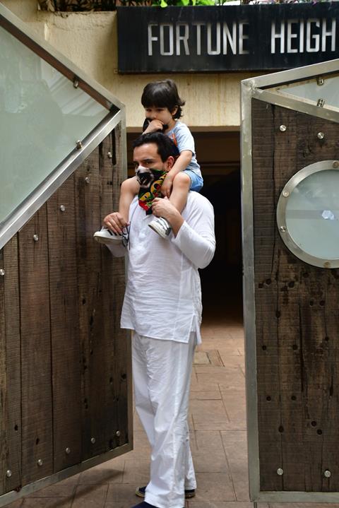 Saif Ali Khan with Taimur Ali Khan