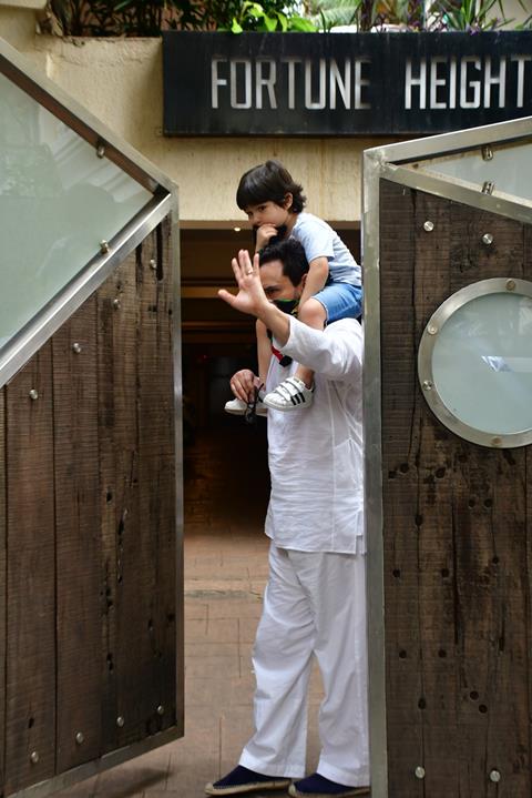 Saif Ali Khan with Taimur Ali Khan