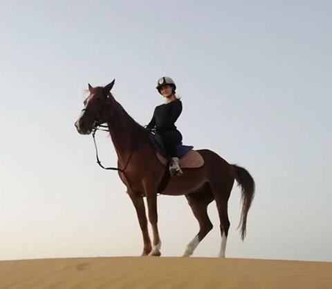 Elli Avram horse riding