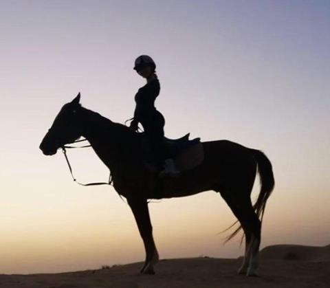 Elli Avram horse riding