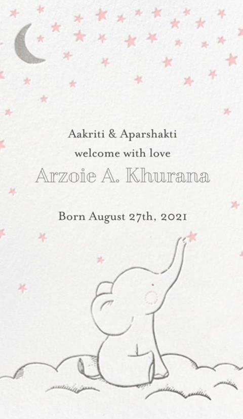 Aparshakti Khurana Baby Announcement