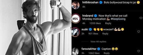 Hrithik Roshan's Instagram post