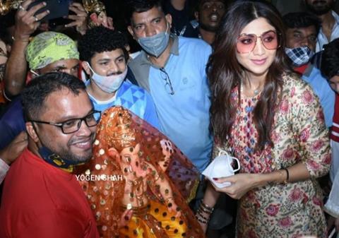 Shilpa Shetty at Lalbaug