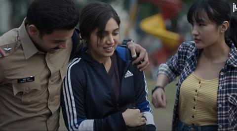 Rajkummar Rao, Bhumi Pednekar and Chum Darang