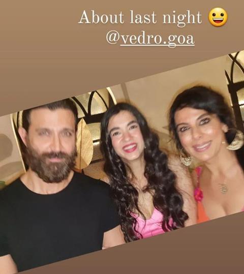 Hrithik Roshan, Saba Azad and Pooja Bedi