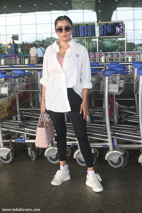 Tina Datta spotted at the Mumbai airport