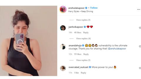 Janhvi and Anand's comment