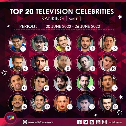 Top 20 male celeb list