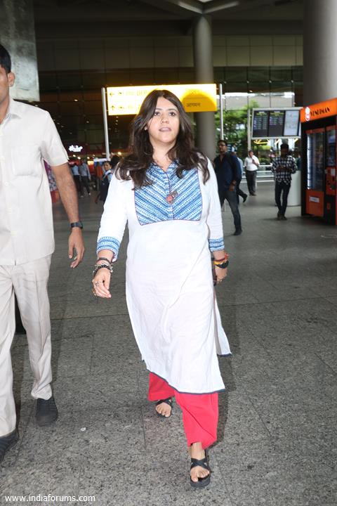 Ekta Kapoor snapped at the airport 