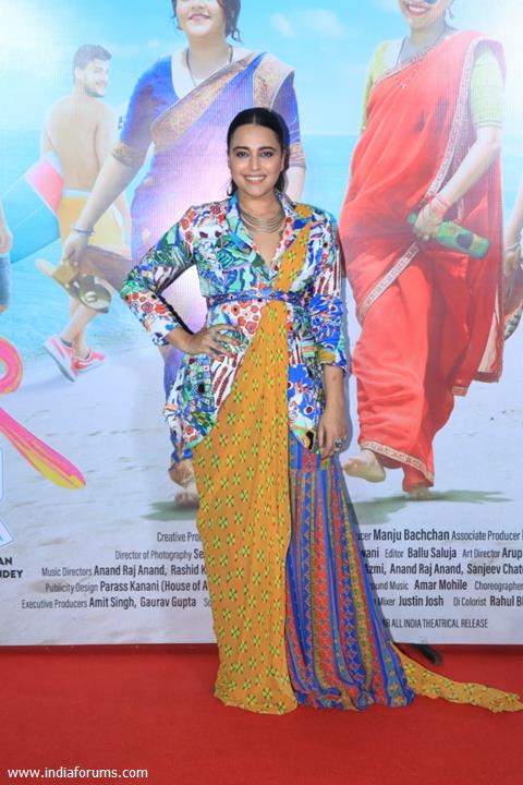 Swara Bhaskar snapped at the trailer launch Jahaan Chaar Yaar at PVR in Andheri