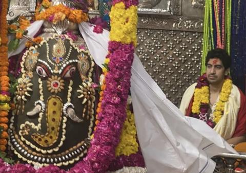 Ayan Mukerji at Ujjain temple 