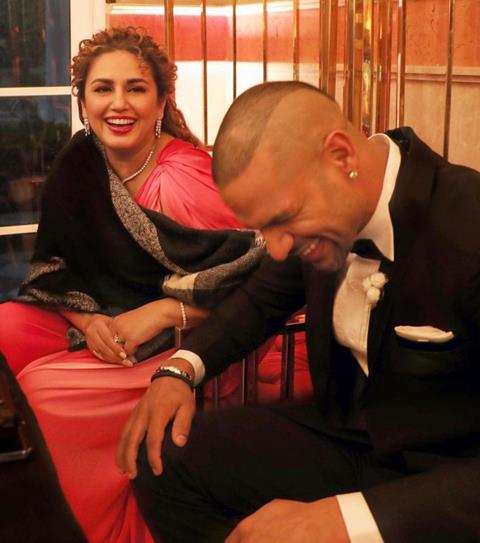 Huma Qureshi and Shikhar Dhawan 