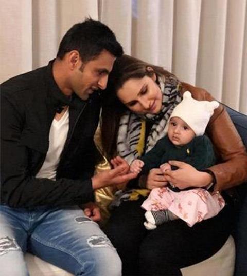 Shoaib and Sania with baby boy