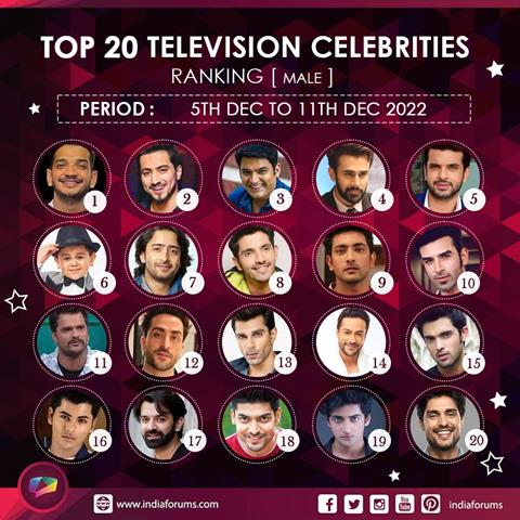 Top 20 male celebrities of the week