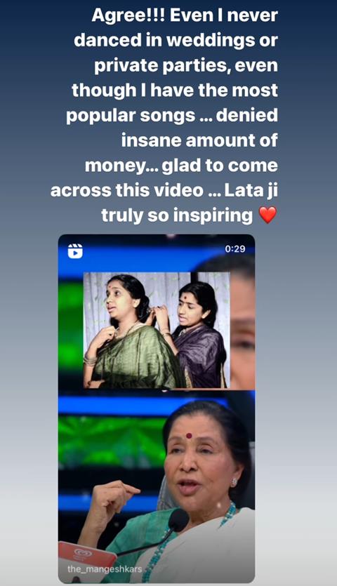 Kangana Ranaut's Instagram story