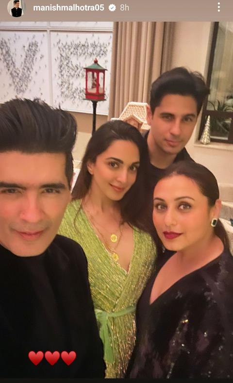 Manish Malhotra, Kiara-Siddharth and Rani Mukerji 