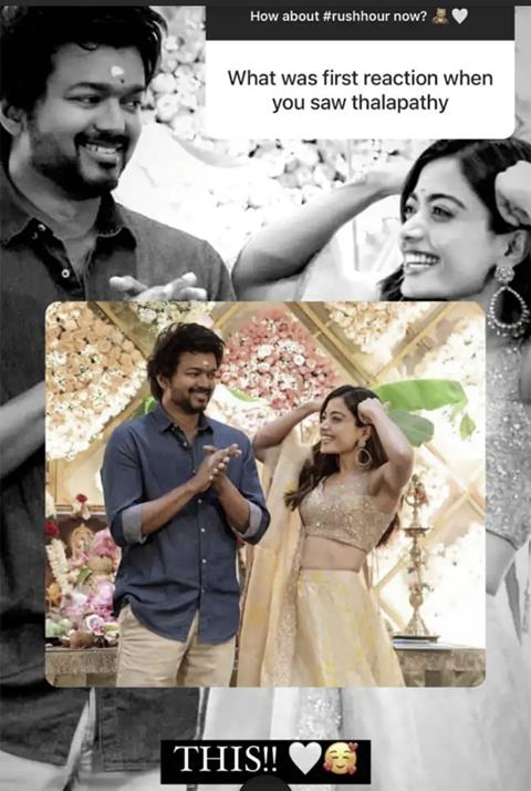 Vijay Thalapathy and Rashmika Mandanna 