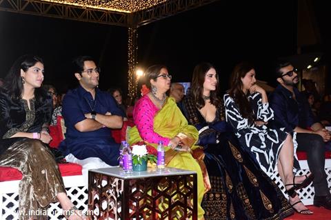 Radhika Madan, Tabu, Arjun Kapoor snapped at Kuttey’s Mehfil-e-Khaas