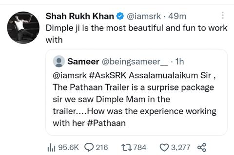 SRK's tweet