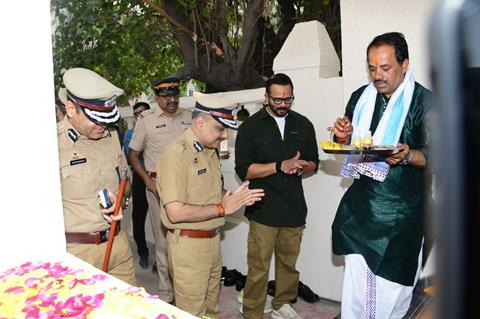 Rohit Shetty inaugurating new police station 