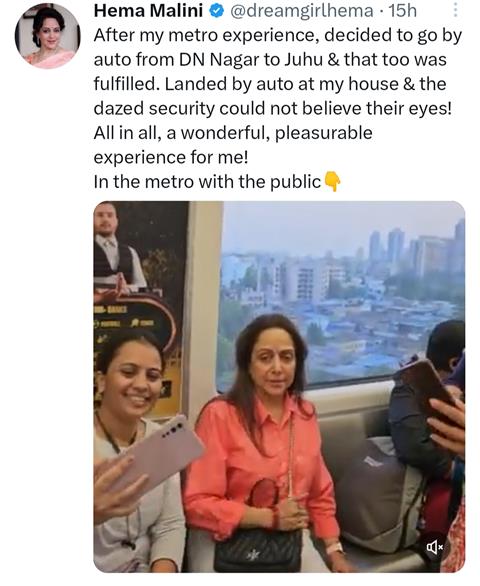 Hema Malini's tweet 