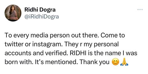 Riddhi Dogra 