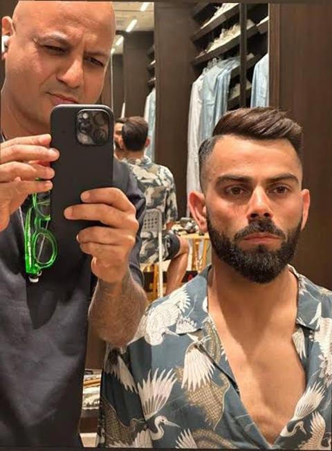Watch: Fan gets a haircut that resembles Virat Kohli's face | Watch: Fan  gets a haircut that resembles Virat Kohli's face
