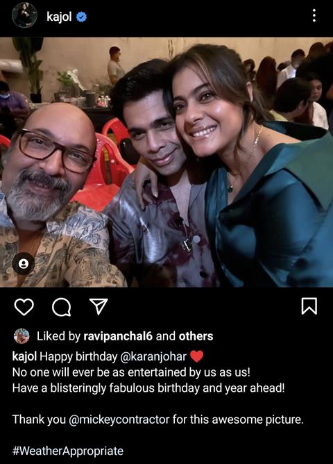 Kajol's Instagram post 