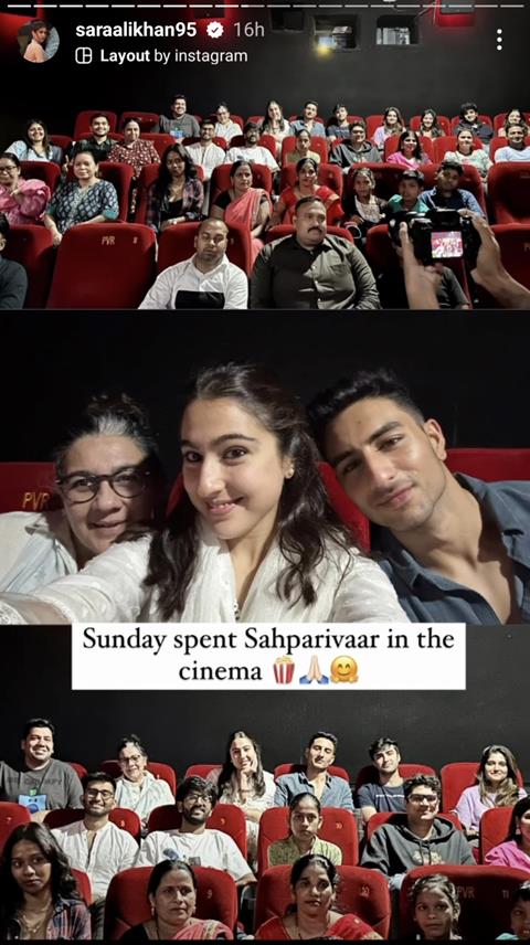 Sarra Ali Khan's Instagram story 