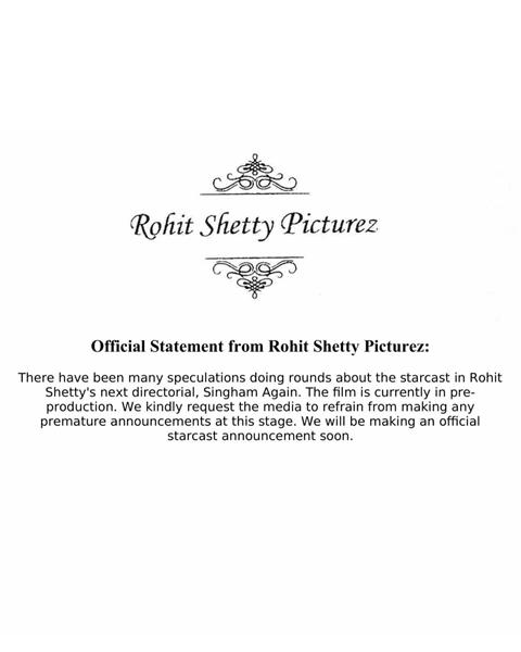 Rohit Shetty's team statement 