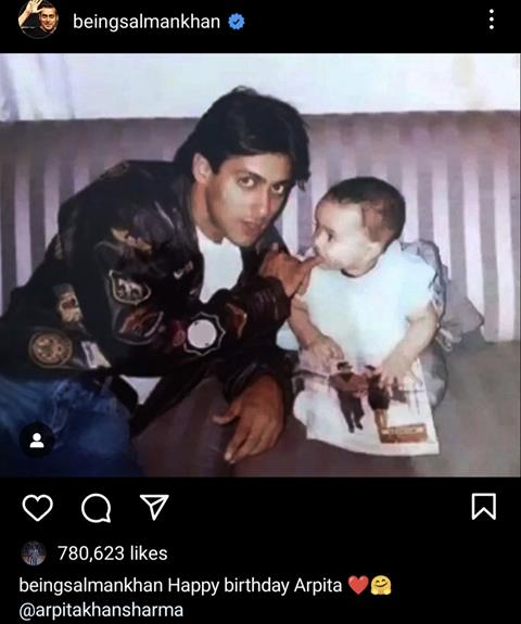 Salman Khan's Instagram post 