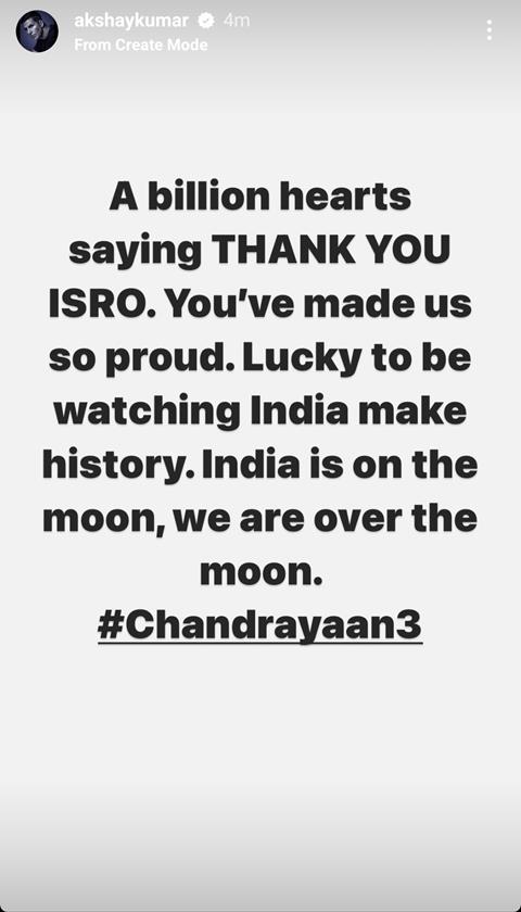 Akshay Kumar's Instagram post 