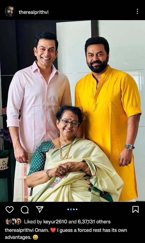 Prithviraj Sukumaran Instagram