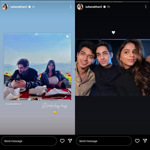 Suhana Khan's Instagram story 