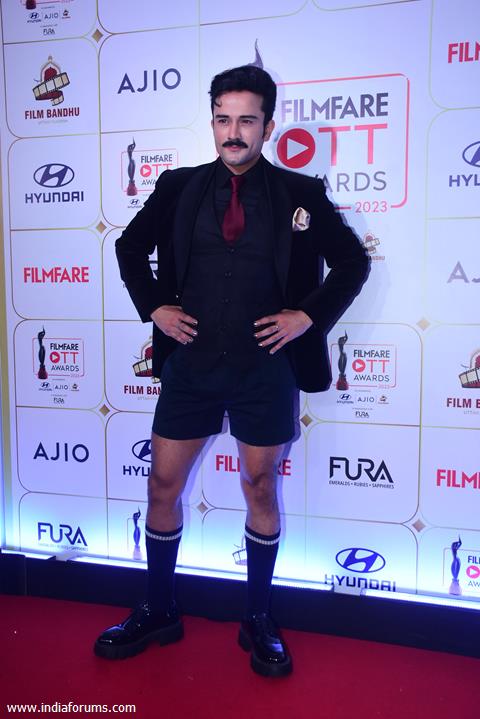 Sahil Salathia at red carpet of OTT filmfare awards