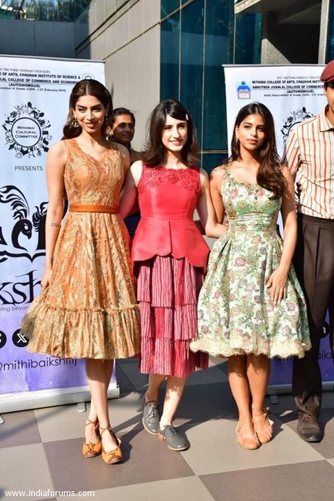 Suhana Khan, Aditi Saigal, Khushi Kapoor at an event for the promotion of movie The Archies