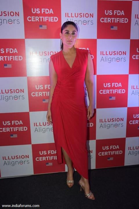 Kareena Kapoor snapped at an Illusion Alligner's event