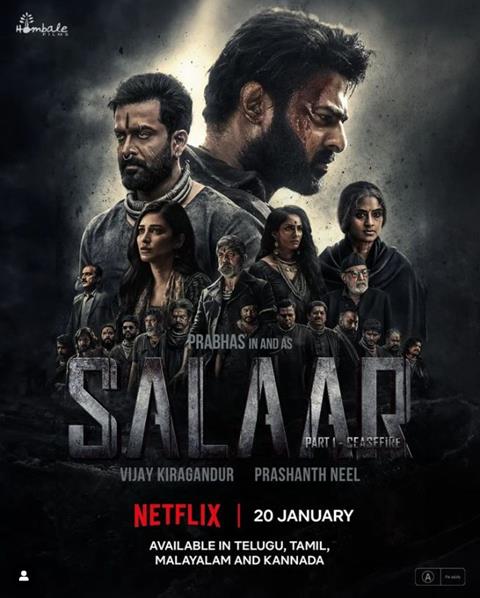 'Salaar: Part One - Ceasefire' is gearing up to make its digital debut on the popular OTT platform Netflix on January 20.