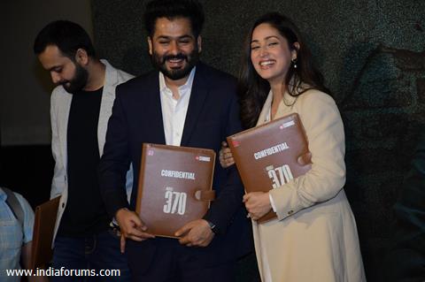 Yami Gautam and Aditya Dhar snapped at the trailer launch of Article 370