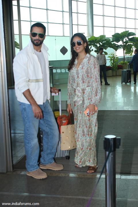 Shahid Kapoor and Mira Rajput Kapoor snapped at the airport