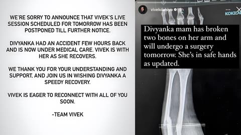 Divyanka Tripathi to undergo surgery following an accident, husband Vivek Dahiya confirms