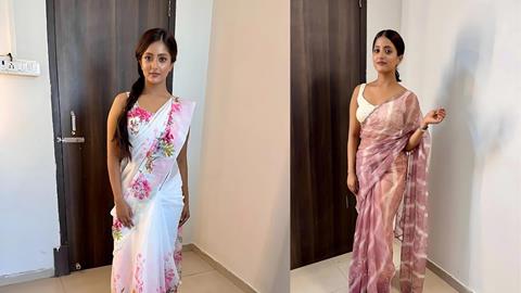 Here are some of her perfectly draped saree looks: