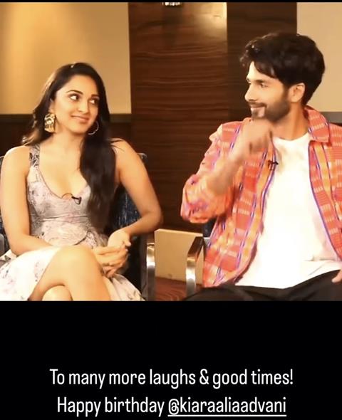 Shahid Kapoor pour birthday wishes for Kabir Singh co-star Kiara Advani with a nostalgic video; Watch