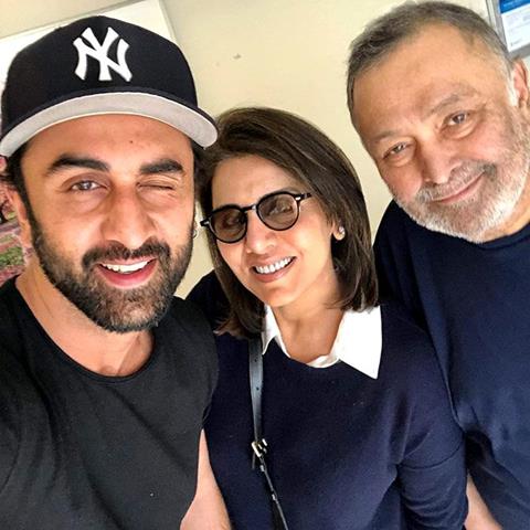 Ranbir Kapoor with his parents