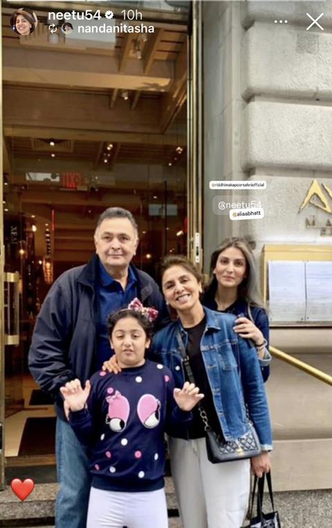 Riddhima remembers father Rishi Kapoor on his birth anniversary, wishes he could celebrate with granddaughters